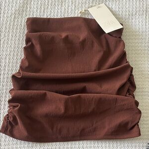 NWT Zara Women's Rich Brown Pencil Skirt Sz Small